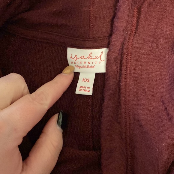 Cowl-neck Maternity Hoodie - Picture 4 of 5